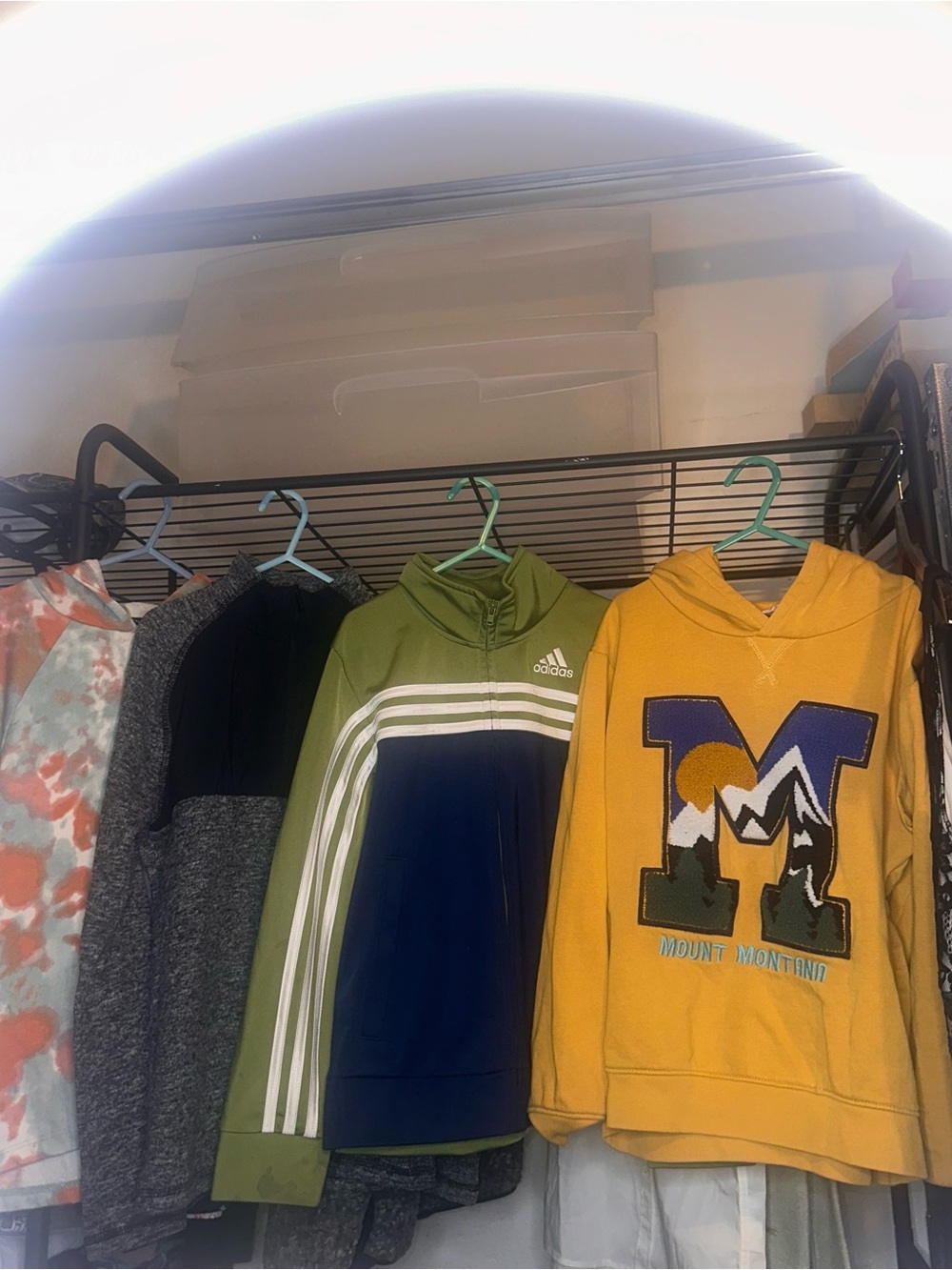 Three Sweaters + adidas Olive Green & Navy Kids Zip-Up Track Jacket